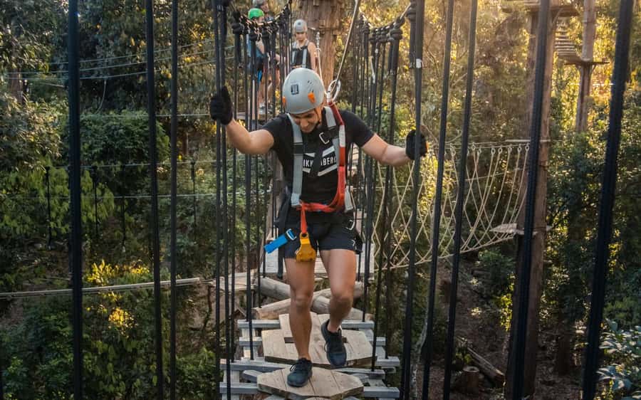 Sunshine Coast: Treetop Challenge Adventure Park - A self-paced three-hour session, with one important catch