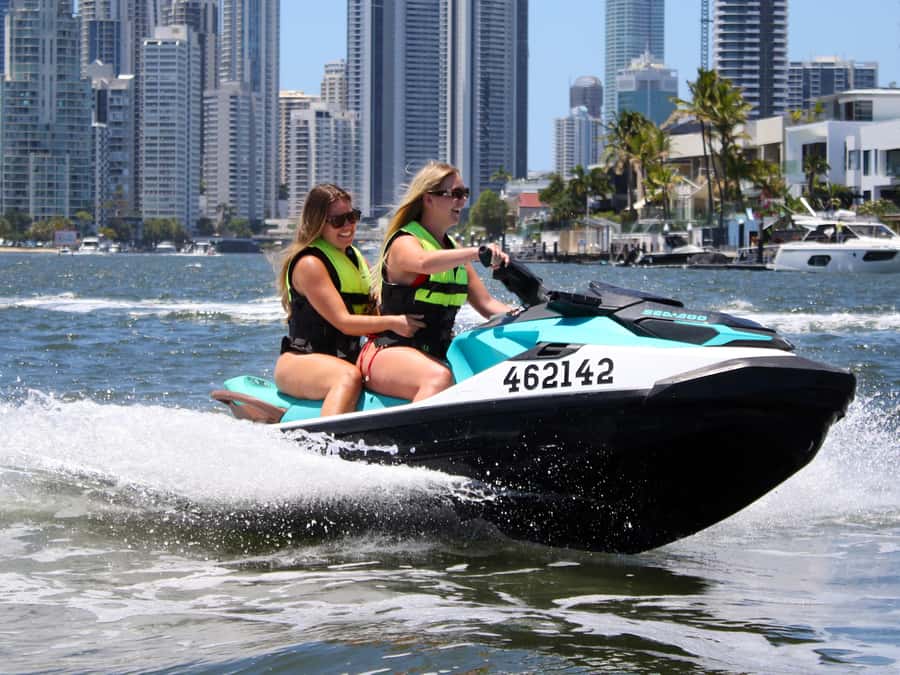 Surfers Paradise: 1-Hour Jet Ski Tour - Opening out toward the Broadwater