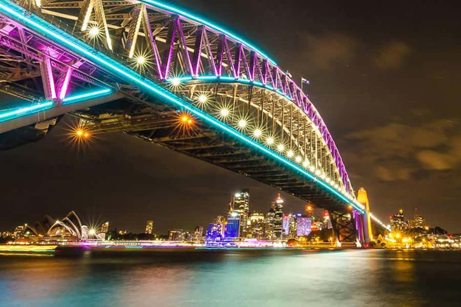 Sydney: Bring Your Own Drinks Vivid Harbour Cruise - Why a small catamaran works so well for Vivid Sydney