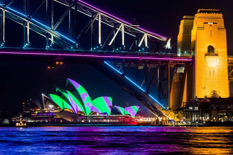 Sydney: Bring Your Own Drinks Vivid Harbour Cruise - What happens during the 90-minute harbour cruise