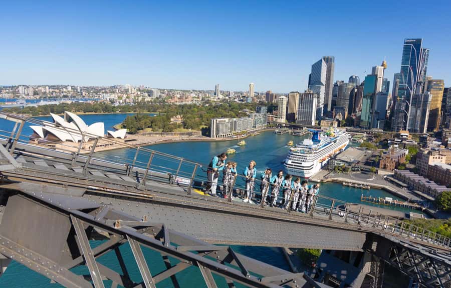 Sydney: Guided Daytime Summit Climb of Sydney Harbour Bridge - At the summit, Sydney in every direction
