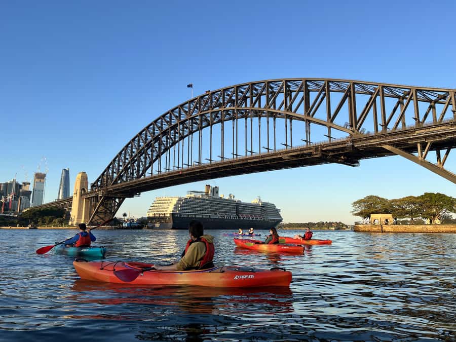 Sydney: Opera House and Harbour Guided Kayak Tour - The Opera House from a low-water viewpoint