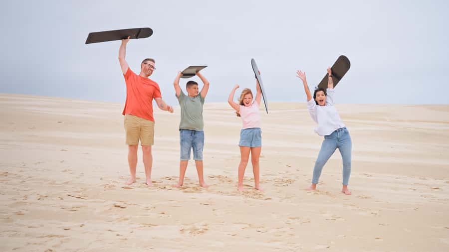 Sydney: Port Stephens Dolphin Cruise & Sandboarding Day Trip - Nelson Bay and a 90-minute dolphin cruise
