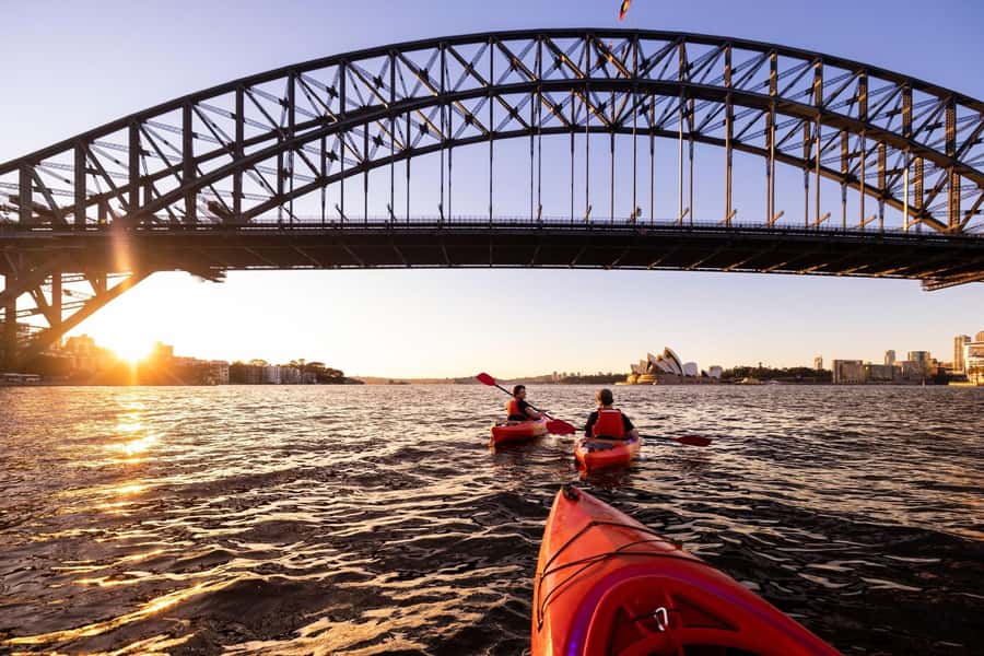 Sydney: Sunrise Kayak, Opera House & Under Harbour Bridge - The Opera House from a low angle