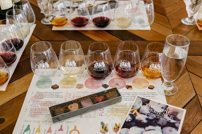 Tulloch Wines - Wine Tasting paired with Local Handmade Chocolates - A smart choice for families and non-drinkers
