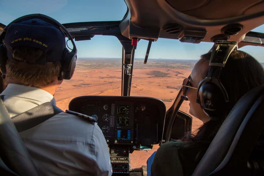 Yulara: Uluru and Kata Tjuta Sunset Helicopter Tour - From Ayers Rock Resort to the airport